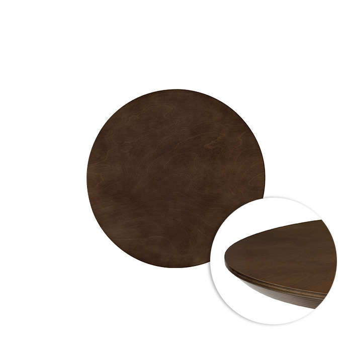 월넛 자작나무 합판 빗각 원형상판(25T)
