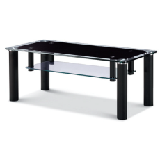 강화유리 소파테이블 (선반형)