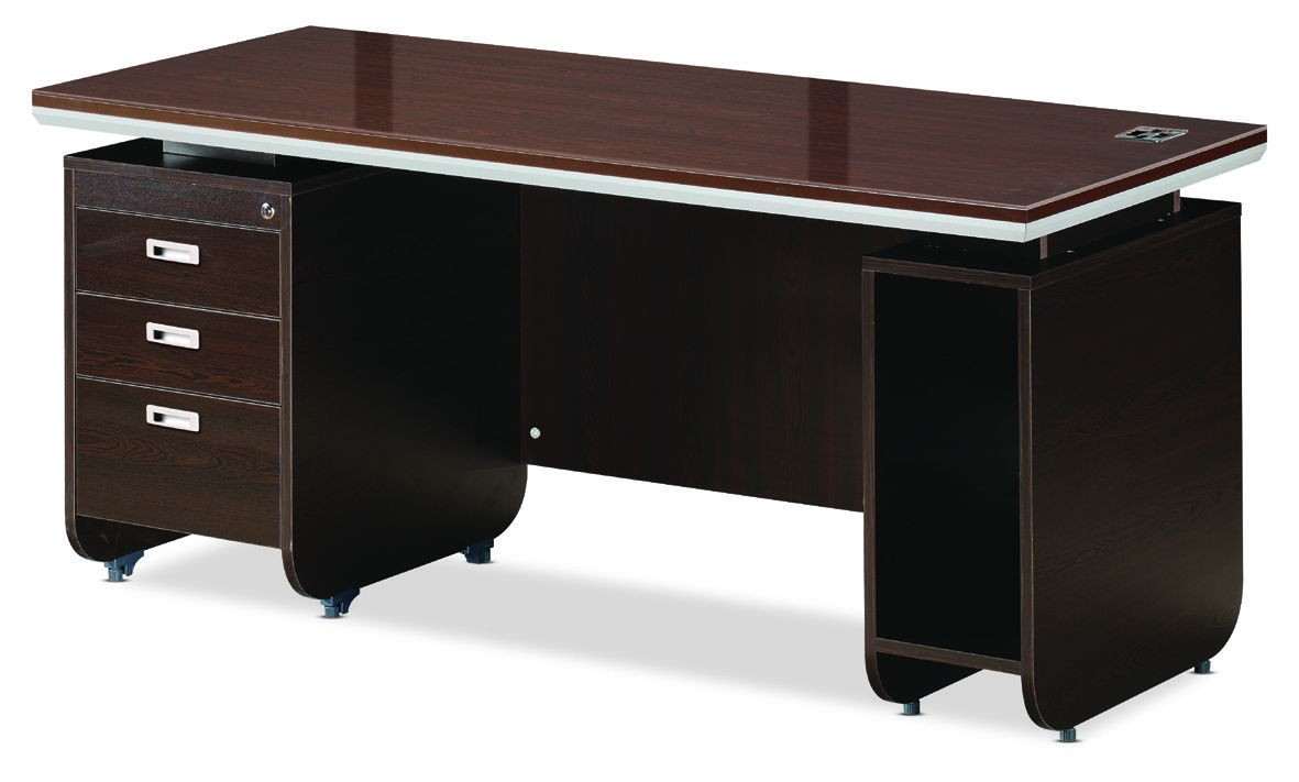 월낫 컴퓨터책상(갈색유리)