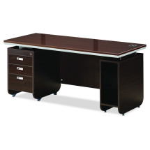 월낫 컴퓨터책상(갈색유리)