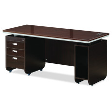 월낫 컴퓨터책상(갈색유리)