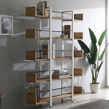 철제 5단 가림막 철망책장(W1200)