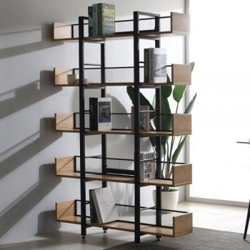 철제 5단 가림막 철망책장(W1200)