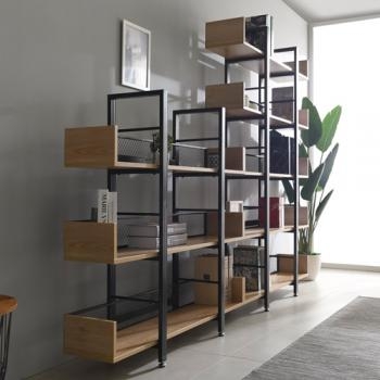 철제 5단 가림막 철망책장(W1200)