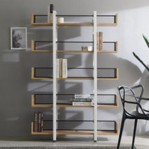 철제 5단 가림막 철망책장(W1200)