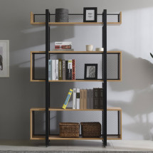 철제 5단 사각철망책장(W1200)