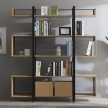 철제 5단 사각철망책장(W1600)