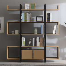 철제 5단 사각철망책장(W1600)