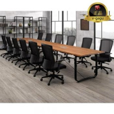 유로파S 원목 회의용테이블~A타입/스퀘어(30T멀바우집성목)