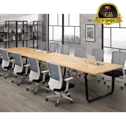 유로파S 원목 회의용테이블~B타입/트라페조이드(30T고무나무집성목)