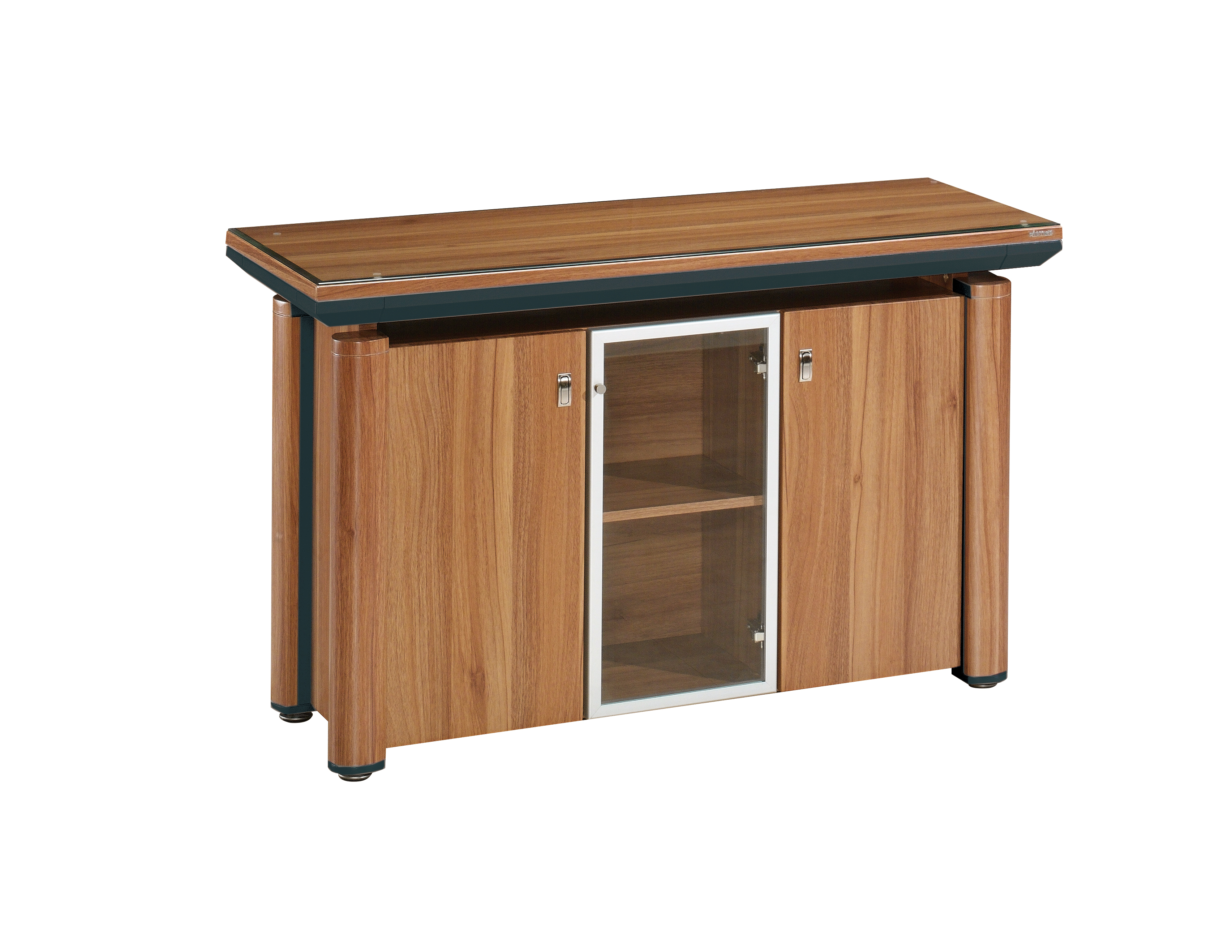 산타페 로즈오크 사이드서랍장[투명유리]