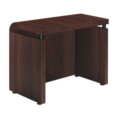 마몽드 월넛 사이드책상 [갈색유리]