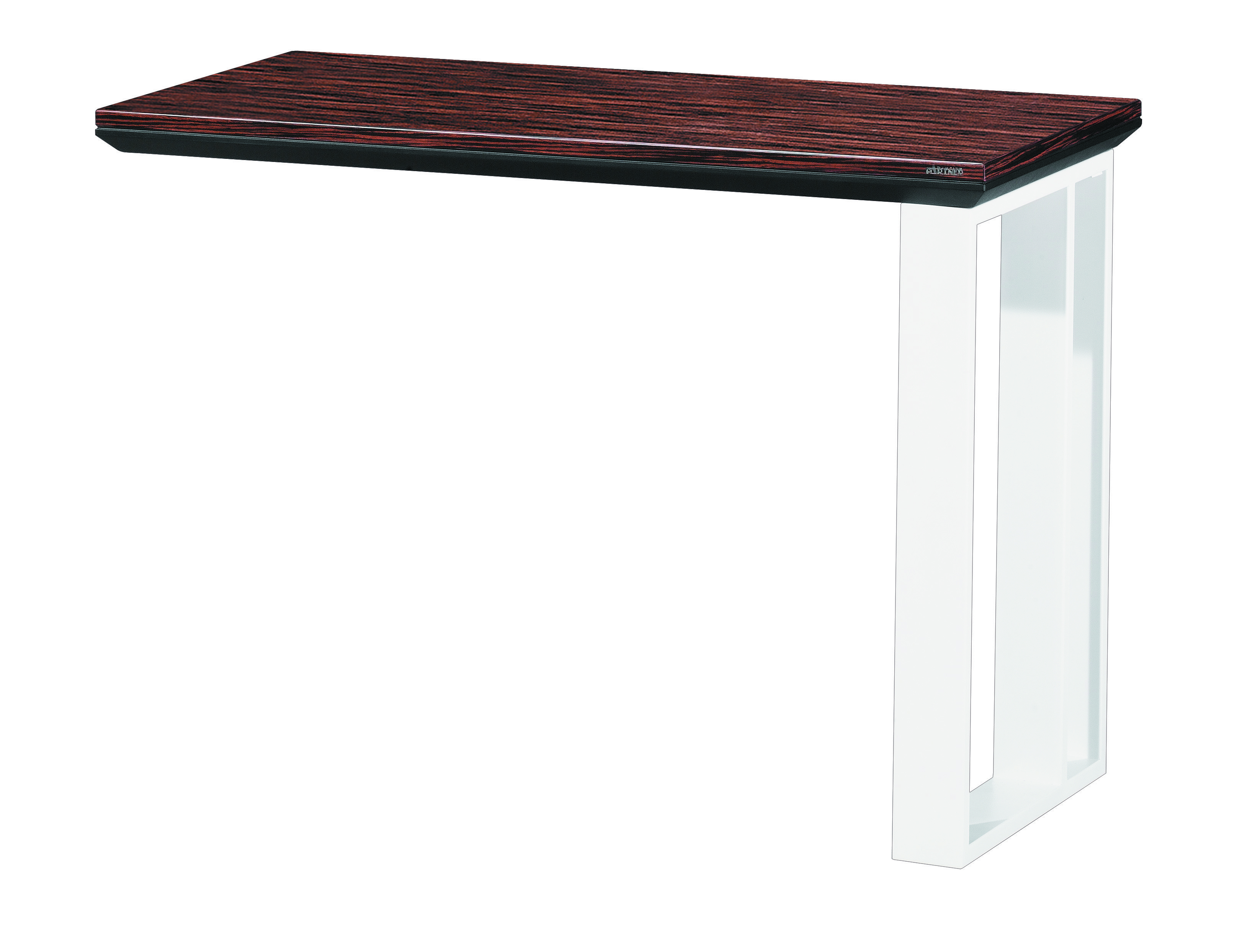 킨텍스 엘지 사이드책상 [흑색/백색다리]