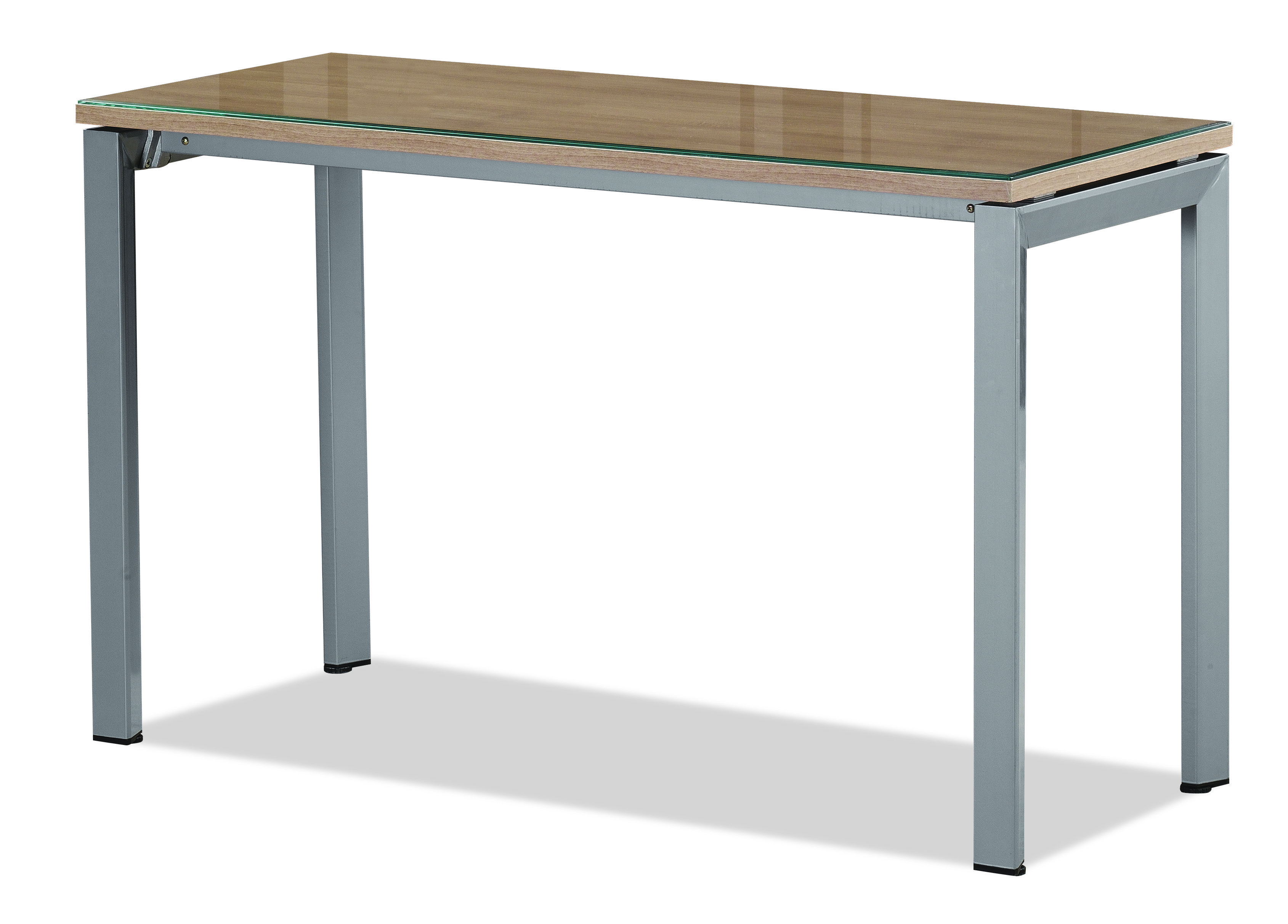 라이트월넛 보조책상[투명유리]