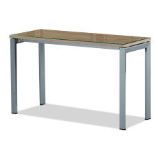 라이트월넛 보조책상[투명유리]