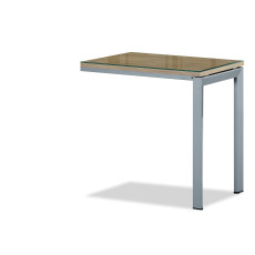 라이트월넛 보조책상[투명유리]