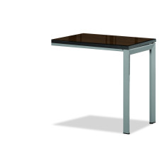 월넛 보조테이블[투명유리]