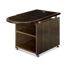 PWE-0010B U형보조책상(갈색유리)