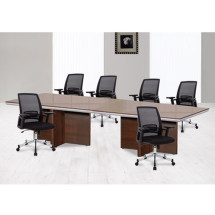 산타페 회의테이블(갈색유리)