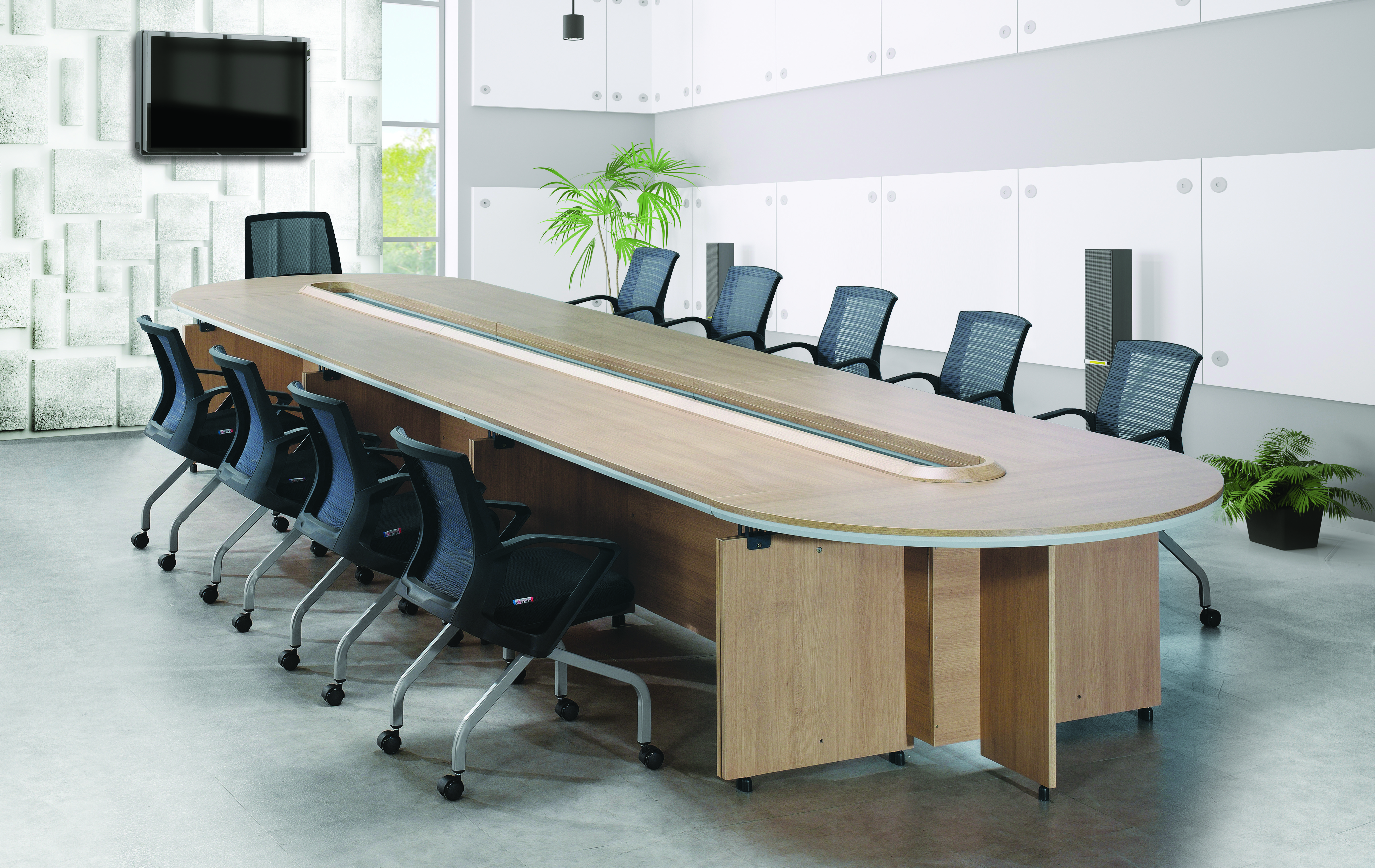 라이트월넛 CF 연결회의용테이블