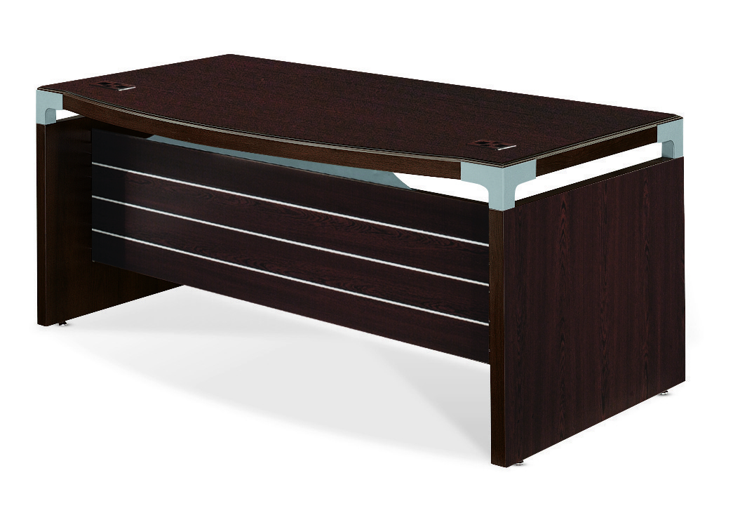 뉴토스카 월넛책상 (갈색유리)