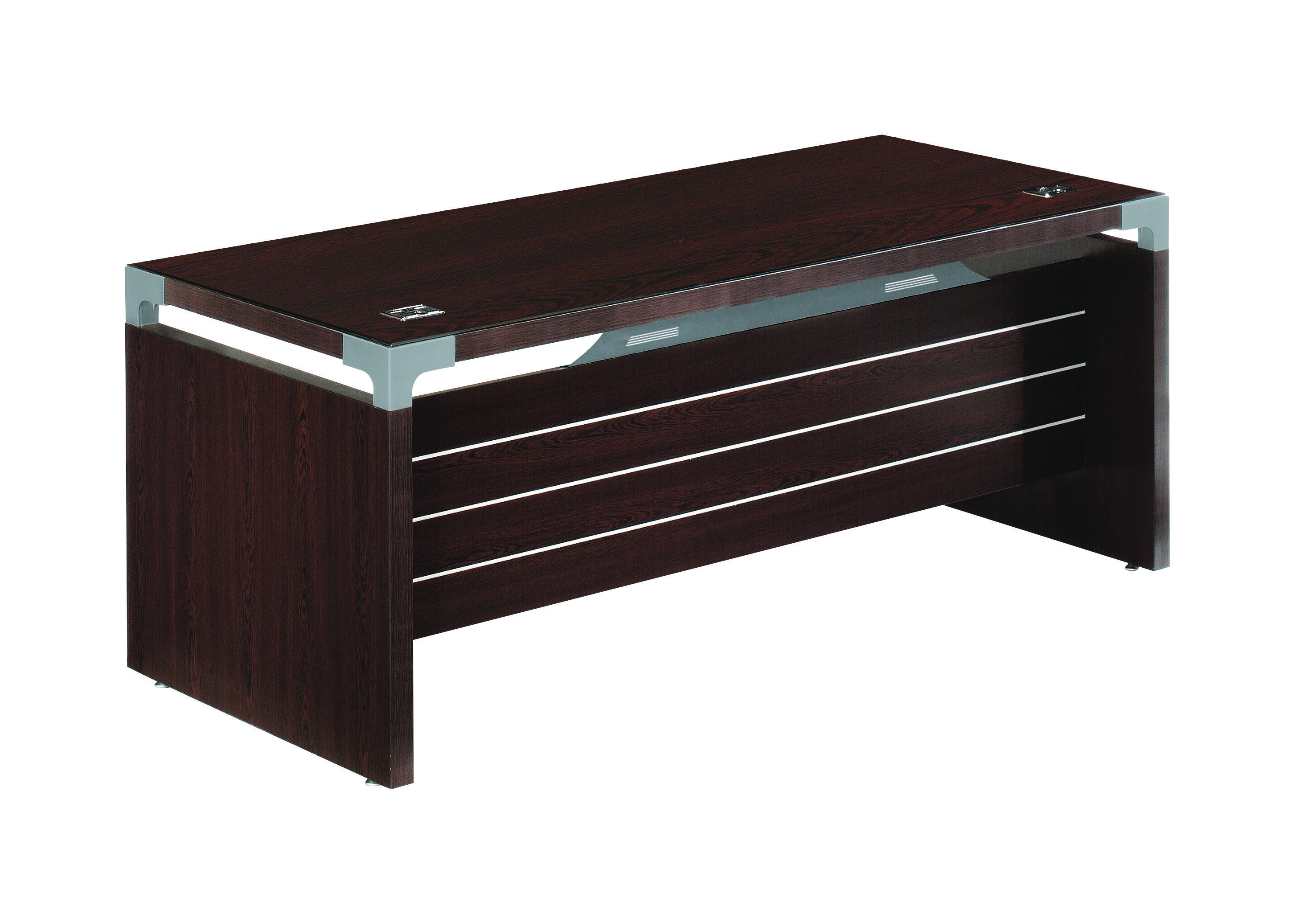 뉴토스카 월넛책상 (갈색유리)