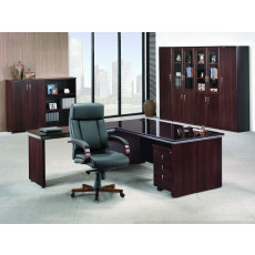 LIG 팀장용책상[갈색유리]