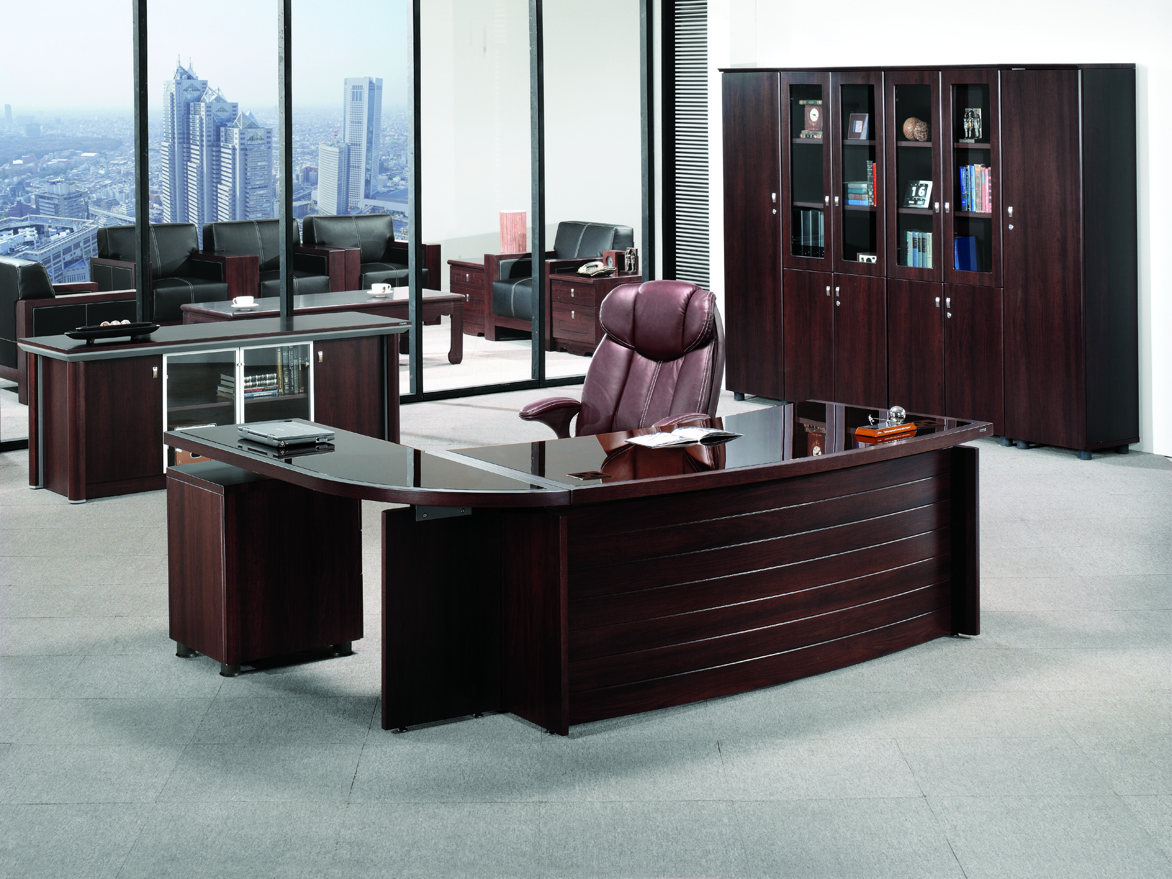 PWSD-180B 팀장용 유리책상