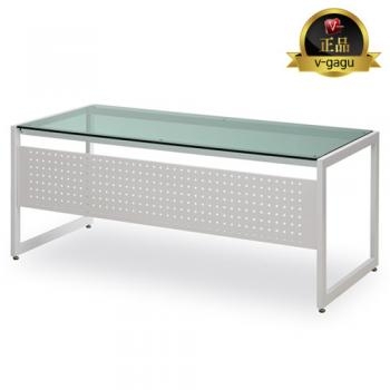 안티고나 강화유리책상(화이트프레임)