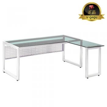 안티고나 강화유리책상(화이트프레임)