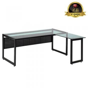 안티고나 강화유리책상(블랙프레임)