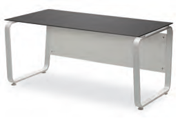 유로파S 강화유리책상(가림판포함)~B타입/트라페조이드