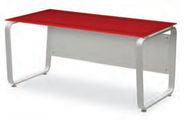 유로파S 강화유리책상(가림판포함)~B타입/트라페조이드