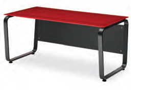 유로파S 강화유리책상(가림판포함)~B타입/트라페조이드