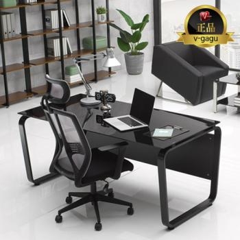 유로파S 강화유리책상(가림판포함)~B타입/트라페조이드