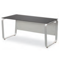 유로파S 강화유리책상(가림판포함)~B타입/트라페조이드