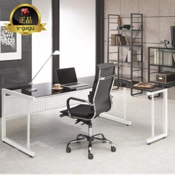 판도라 강화유리책상(화이트프레임)