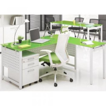 모노그램 네오2 강화유리책상(D700/타공가림판)