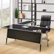 유리사무용책상(사이드포함)