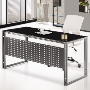 제이드 블랙유리책상