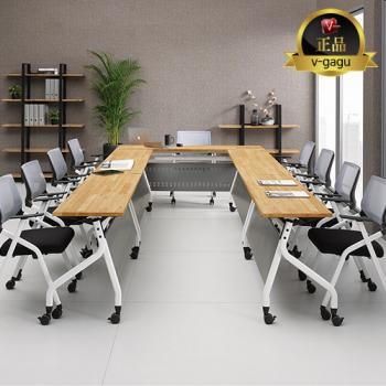 시그니처 원목 연결회의용테이블(24T고무나무집성목)