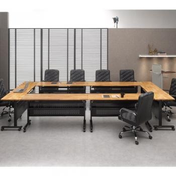 스팅어 원목 연결회의용테이블(24T고무나무집성목)