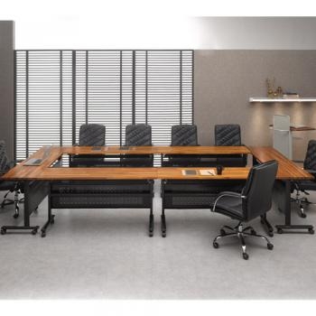 스팅어 원목 연결회의용테이블(24T멀바우집성목)
