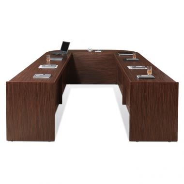 HF-ET-700A 흑단 클레버 연결회의용테이블 (ㄷ자형)