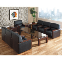 알페온 월넛 사무용소파