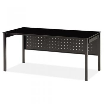 모노그램 강화유리책상(타공가림판)