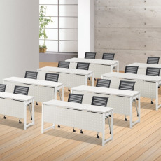 모노그램 네오2 세미나테이블(타공가림판/ㅁ자다리)