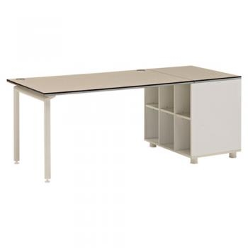 카멜레온 화이트에쉬 사이드책상(일체형)