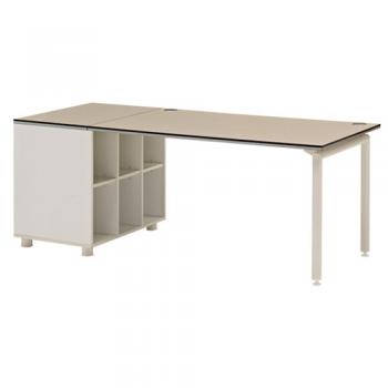 카멜레온 화이트에쉬 사이드책상(일체형)