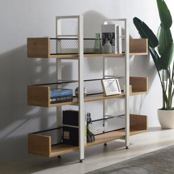 철제 3단 가림막 철망책장(W1200)